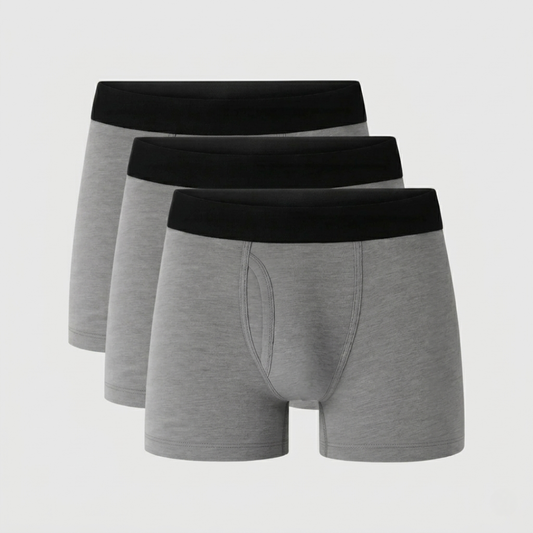 Lekvrije boxers 3 pack grijs